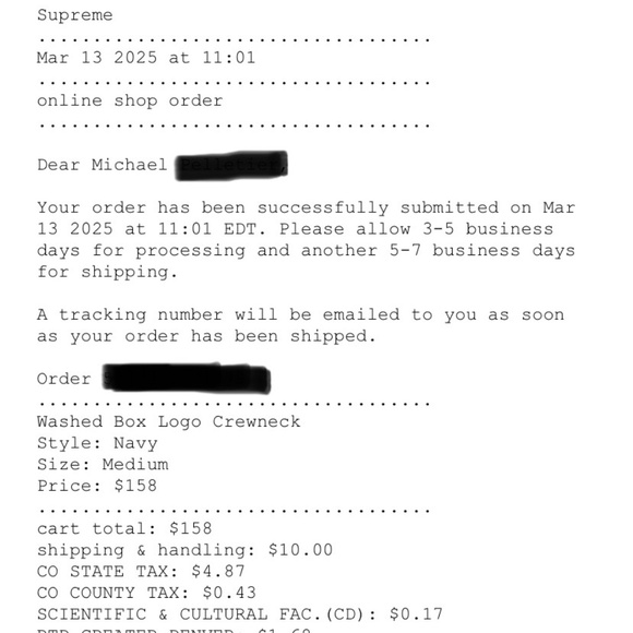 Supreme Washed Box Logo Crewneck Navy Medium SS25 - Picture 2 of 8